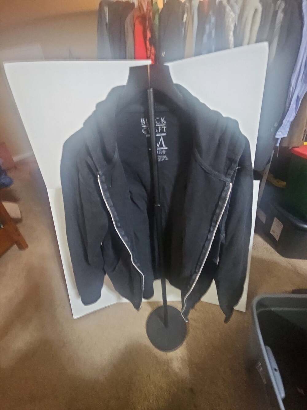 Blackcraft Cult Salem Zip Up Hoodie Size M Black Cat Witch